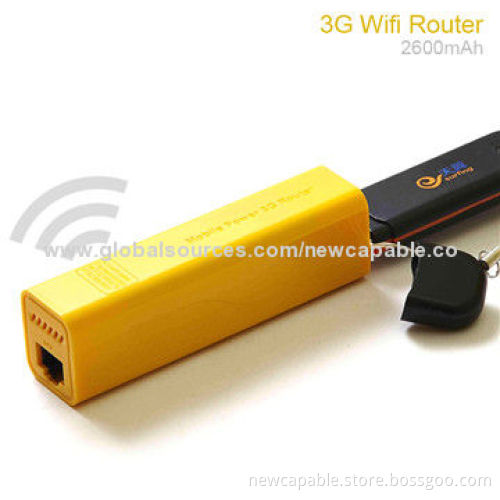 2,200mAh 3G Wi-Fi Router Power Bank with High-quality, 5V/1A Input